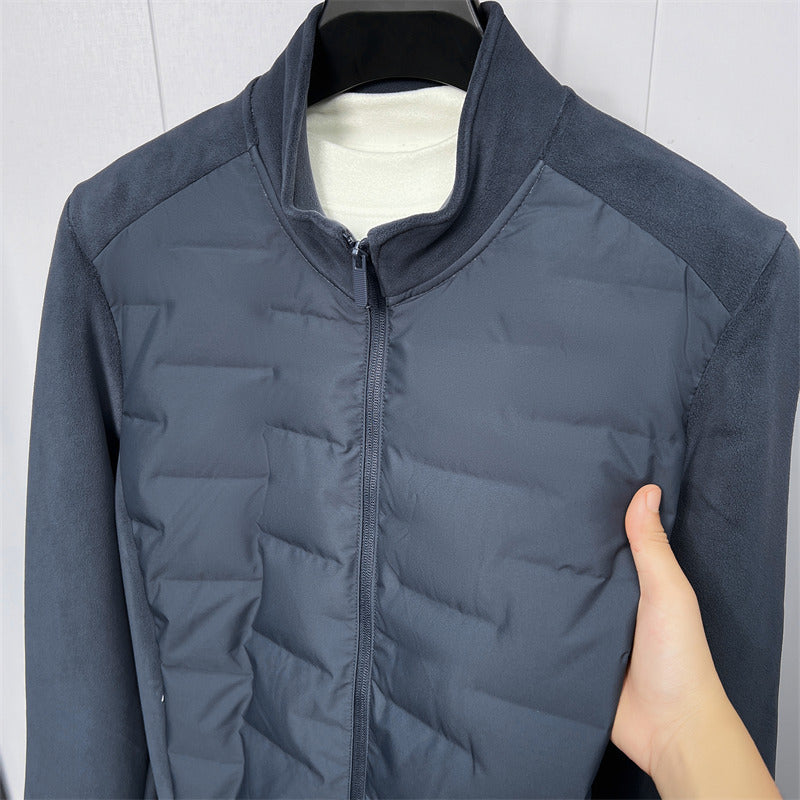 Men's 90 White Duck Down Fashion Stand Collar Jacket