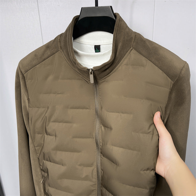 Men's 90 White Duck Down Fashion Stand Collar Jacket