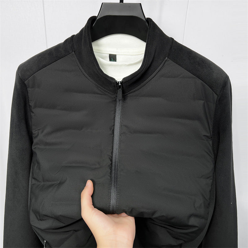 Men's 90 White Duck Down Fashion Stand Collar Jacket