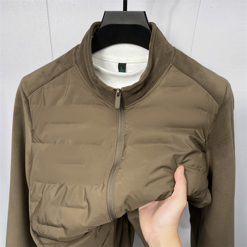 Men's 90 White Duck Down Fashion Stand Collar Jacket