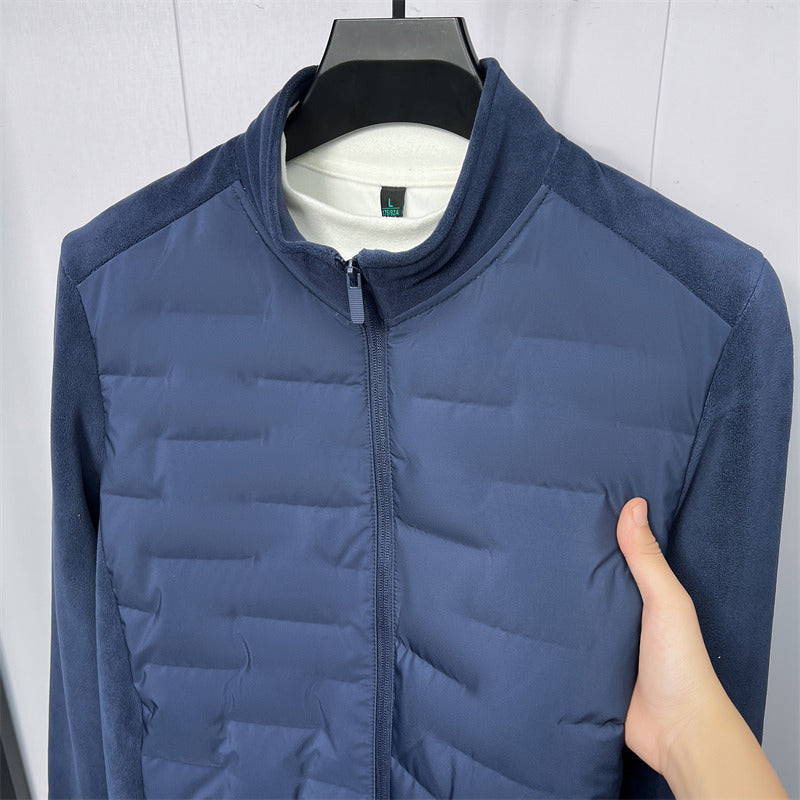 Men's 90 White Duck Down Fashion Stand Collar Jacket