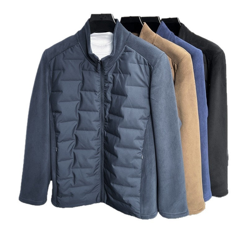 Men's 90 White Duck Down Fashion Stand Collar Jacket