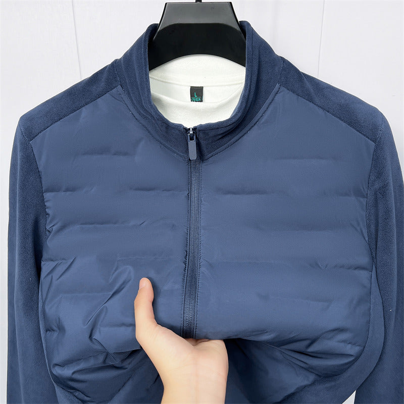 Men's 90 White Duck Down Fashion Stand Collar Jacket